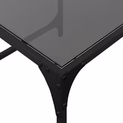vidaXL Nesting Coffee Tables 2 pcs with Transparent Glass Top Table Steel - black - Additional view 6