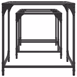 vidaXL Nesting Coffee Tables 2 pcs with Transparent Glass Top Table Steel - transparent - Additional view 4