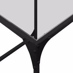 vidaXL Nesting Coffee Tables 2 pcs with Transparent Glass Top Table Steel - transparent - Additional view 6