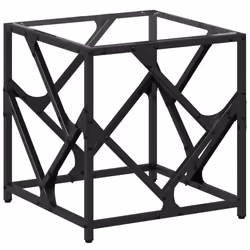 vidaXL Coffee Table with Transparent Glass Top End Table Side Table Steel - transparent, 40 x 40 x 41 cm