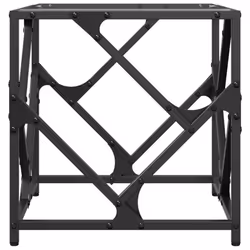 vidaXL Coffee Table with Transparent Glass Top End Table Side Table Steel - transparent, 40 x 40 x 41 cm - Additional view 4