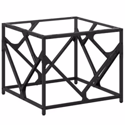 vidaXL Coffee Table with Transparent Glass Top End Table Side Table Steel - transparent, 50 x 50 x 41 cm