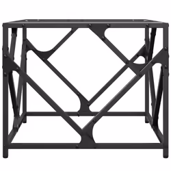 vidaXL Coffee Table with Transparent Glass Top End Table Side Table Steel - transparent, 50 x 50 x 41 cm - Additional view 4