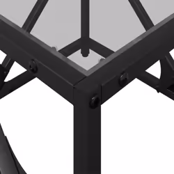 vidaXL Coffee Table with Transparent Glass Top End Table Side Table Steel - transparent, 50 x 50 x 41 cm - Additional view 7