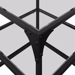vidaXL Coffee Tables with Transparent Glass Top Side Table End Table Steel - transparent, 40 x 40 x 45 cm/ 2 pcs - Additional view 8