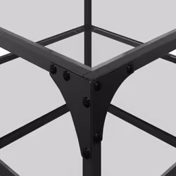 vidaXL Coffee Tables with Transparent Glass Top Side Table End Table Steel - transparent, 50 x 50 x 45 cm/ 2 pcs - Additional view 8