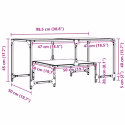 vidaXL Coffee Table with Transparent Glass Top End Table Side Table Steel - transparent - Additional view 8
