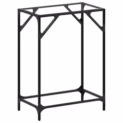 vidaXL Console Table with Transparent Glass Top End Table Side Table Steel - transparent, 60 x 35 x 81 cm