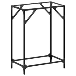 vidaXL Console Table with Transparent Glass Top End Table Side Table Steel - transparent, 60 x 35 x 81 cm