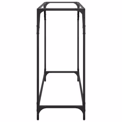 vidaXL Console Table with Transparent Glass Top End Table Side Table Steel - transparent, 98 x 35 x 81 cm - Additional view 4
