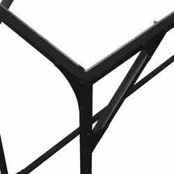 vidaXL Console Table with Transparent Glass Top End Table Side Table Steel - transparent, 98 x 35 x 81 cm - Additional view 7