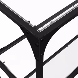 vidaXL Console Table with Transparent Glass Top End Table Side Table Steel - transparent, 118.5 x 30 x 81 cm - Additional view 7
