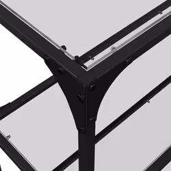 vidaXL Console Table with Transparent Glass Top End Table Side Table Steel - transparent, 158.5 x 30 x 81 cm - Additional view 7
