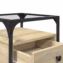 VidaXL 846076 nightstand/bedside table Oak - Additional view 8