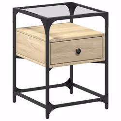 VidaXL 846077 nightstand/bedside table Oak - Additional view 5