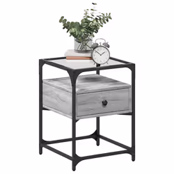 VidaXL 846080 nightstand/bedside table Grey