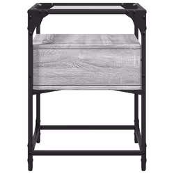 VidaXL 846080 nightstand/bedside table Grey - Additional view 5