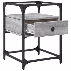 VidaXL 846080 nightstand/bedside table Grey - Additional view 7