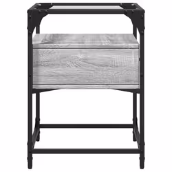 VidaXL 846081 nightstand/bedside table Grey - Additional view 6