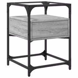 VidaXL 846081 nightstand/bedside table Grey - Additional view 7