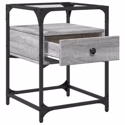 VidaXL 846081 nightstand/bedside table Grey - Additional view 8