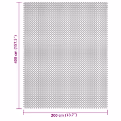 vidaXL Tent Carpet Cream 4x2 m camping ground mat rug underlay camping rug