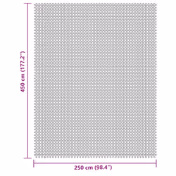 vidaXL Tent Carpet Cream 4.5x2.5 m camping ground mat camping rug underlay