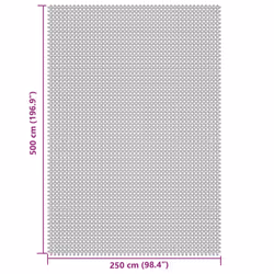vidaXL Tent Carpet Cream 5x2.5 m camping ground mat rug underlay camping rug