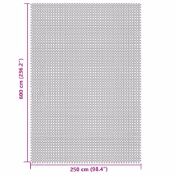 vidaXL Tent Carpet Cream 6x2.5 m camping ground mat rug underlay camping rug