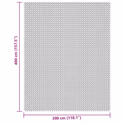 vidaXL Tent Carpet Cream 4x3 m camping ground mat rug underlay camping rug
