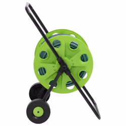 ) vidaXL Green Hose Reel Cart with Hose Pipe Reel Cart Water Hose Trolley PVC - without double couplers, 60 m/ 20 m (0.75''