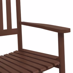 vidaXL Rocking Chair with Foldable Table Garden Chair Brown Solid Wood Poplar - Additional view 5