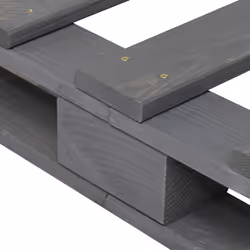 vidaXL Bed Frame with Headboard Home Bed Base Grey 90x200 cm Solid Wood Pine - Additional view 9