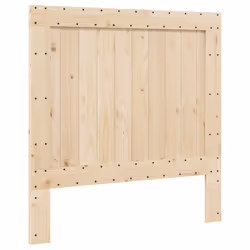 vidaXL Bed Frame with Headboard Home Bed Base Grey 100x200 cm Solid Wood Pine - Additional view 4