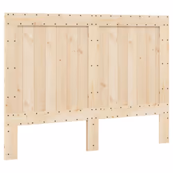 vidaXL Bed Frame with Headboard Home Bed Base Grey 140x200 cm Solid Wood Pine - Additional view 4