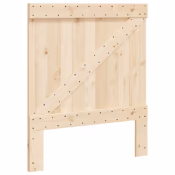 vidaXL Bed Frame with Headboard Home Bed Base Grey 90x200 cm Solid Wood Pine - Additional view 5