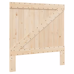 vidaXL Bed Frame with Headboard Home Bed Base Grey 100x200 cm Solid Wood Pine - Additional view 5