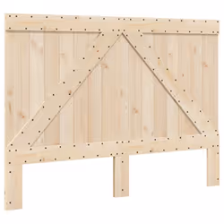 vidaXL Bed Frame with Headboard Home Bed Base Grey 140x200 cm Solid Wood Pine - Additional view 5