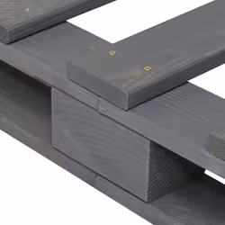 vidaXL Bed Frame with Headboard Home Bed Base Grey 140x200 cm Solid Wood Pine - Additional view 9