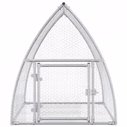 vidaXL Rabbit Hutch Outdoor Rabbit Cage Rabbit House Silver Galvanised Steel - 105 x 100 x 120 cm - Additional view 4