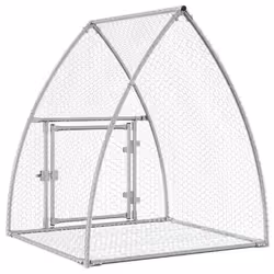vidaXL Rabbit Hutch Outdoor Rabbit Cage Rabbit House Silver Galvanised Steel - 105 x 100 x 120 cm - Additional view 6