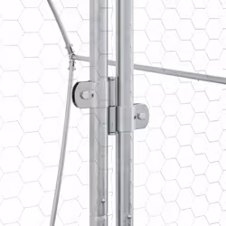vidaXL Rabbit Hutch Outdoor Rabbit Cage Rabbit House Silver Galvanised Steel - 105 x 100 x 120 cm - Additional view 9