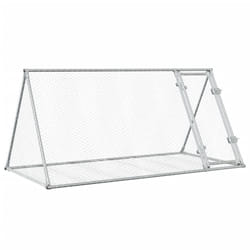 vidaXL Rabbit Hutch Outdoor Rabbit Hutch Rabbit House Silver Galvanised Steel
