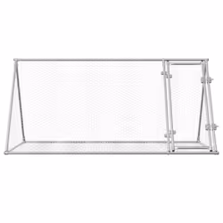 vidaXL Rabbit Hutch Outdoor Rabbit Hutch Rabbit House Silver Galvanised Steel - Additional view 4