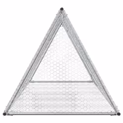 vidaXL Rabbit Hutch Outdoor Rabbit Hutch Rabbit House Silver Galvanised Steel - Additional view 5