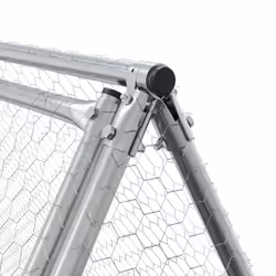 vidaXL Rabbit Hutch Outdoor Rabbit Hutch Rabbit House Silver Galvanised Steel - Additional view 7