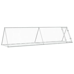 vidaXL Rabbit Hutch Outdoor Rabbit Hutch Rabbit House Silver Galvanised Steel