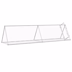 vidaXL Rabbit Hutch Outdoor Rabbit Hutch Rabbit House Silver Galvanised Steel