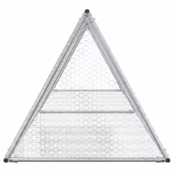 vidaXL Rabbit Hutch Outdoor Rabbit Hutch Rabbit House Silver Galvanised Steel - Additional view 4
