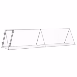 vidaXL Rabbit Hutch Outdoor Rabbit Hutch Rabbit House Silver Galvanised Steel - Additional view 5